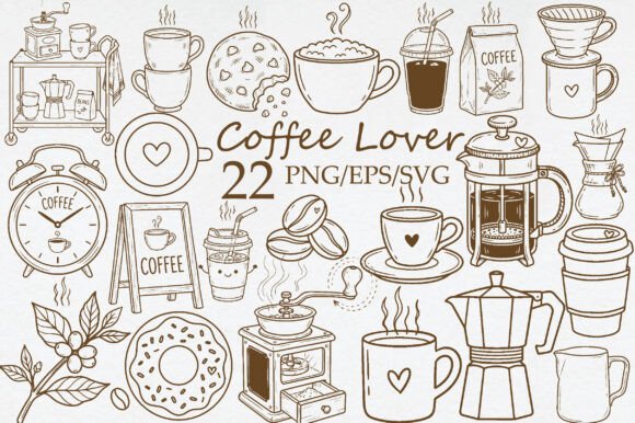 Download Coffee Lover PNG Clipart Bundle - Coffee lover Collection